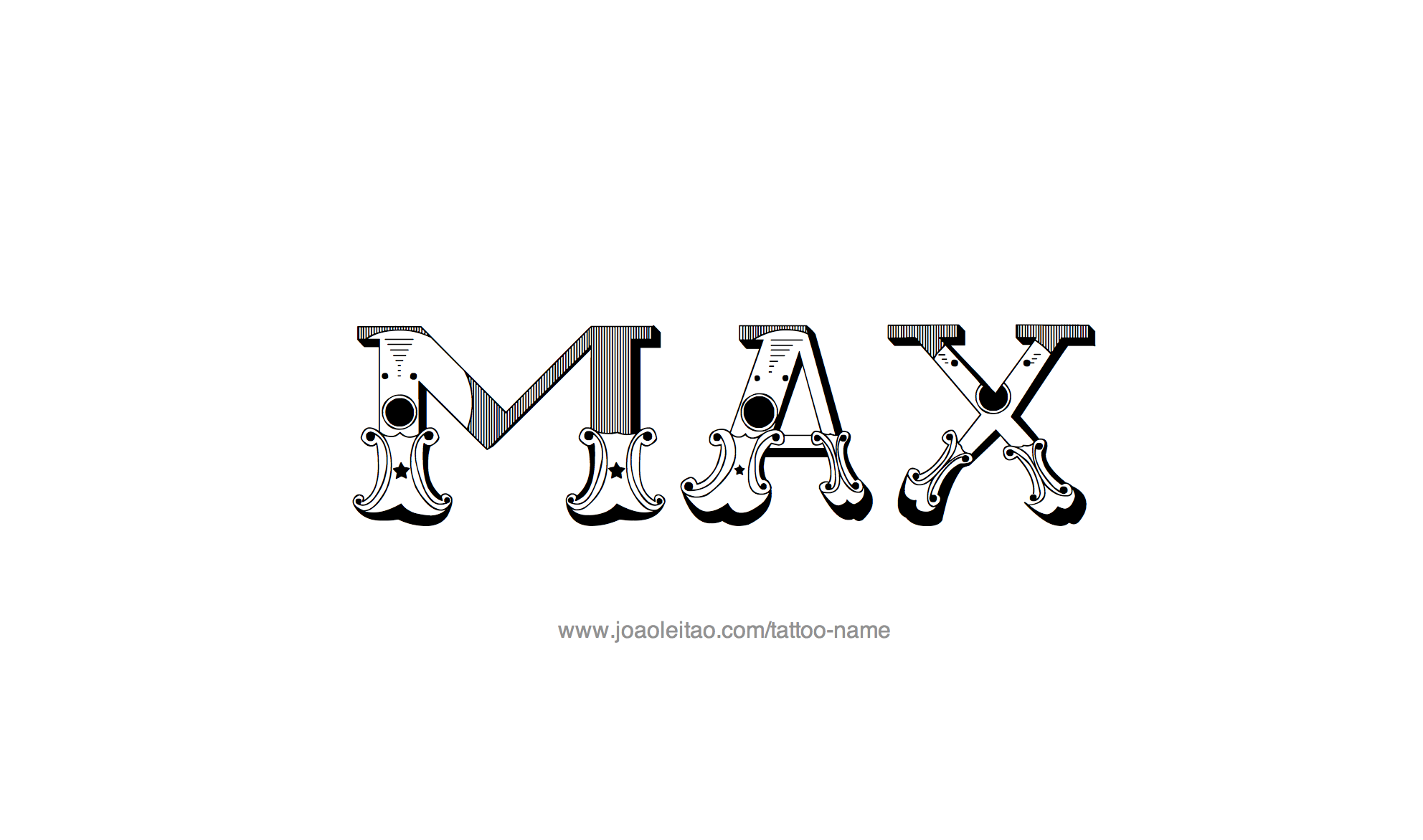 Max Name Tattoo Designs